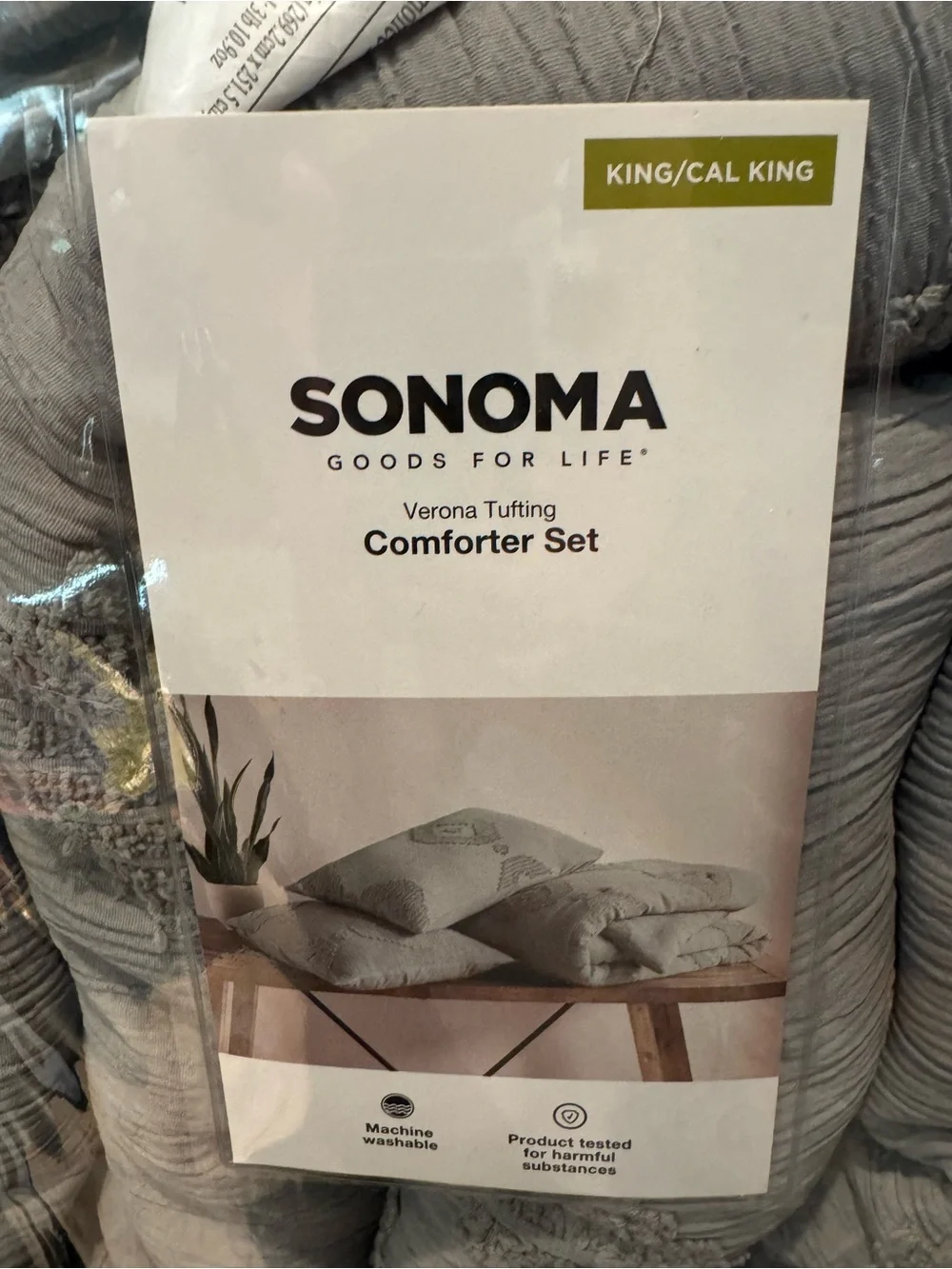 New Sonoma Sage Green Textured Comforter Set Verona Tufted Shams